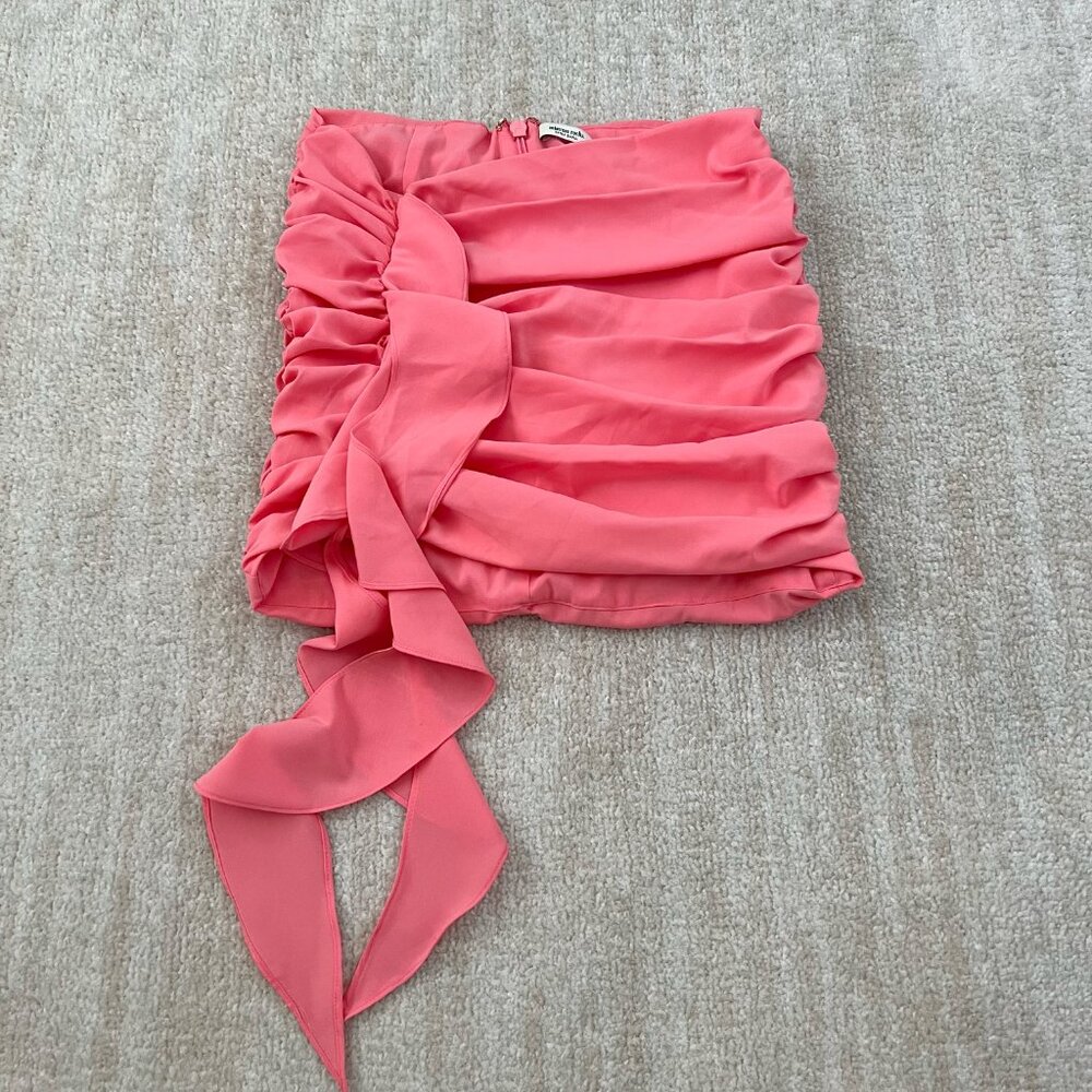 Mistress Rocks House of CB Coral Gathered Mini Skirt XS